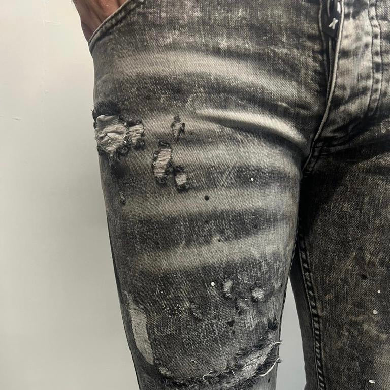 Skinny jeans heren icon2 grijs 4145-1 - Streetfashion 86