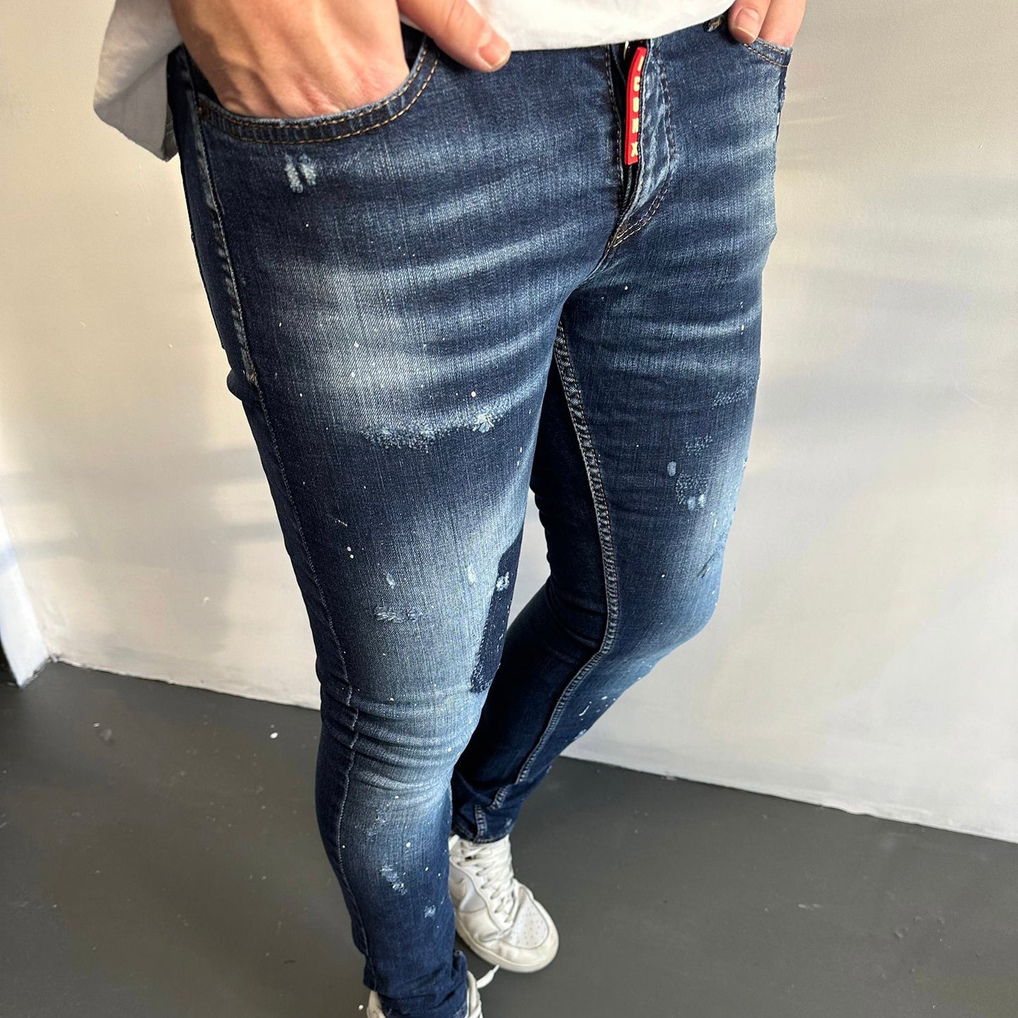 Skinny jeans heren icon2 blauw 4118 - Streetfashion 86