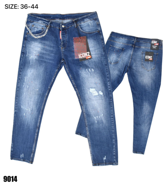 Slimfit jeans heren Icon2 blauw 9014 (grote maten) - Streetfashion 86