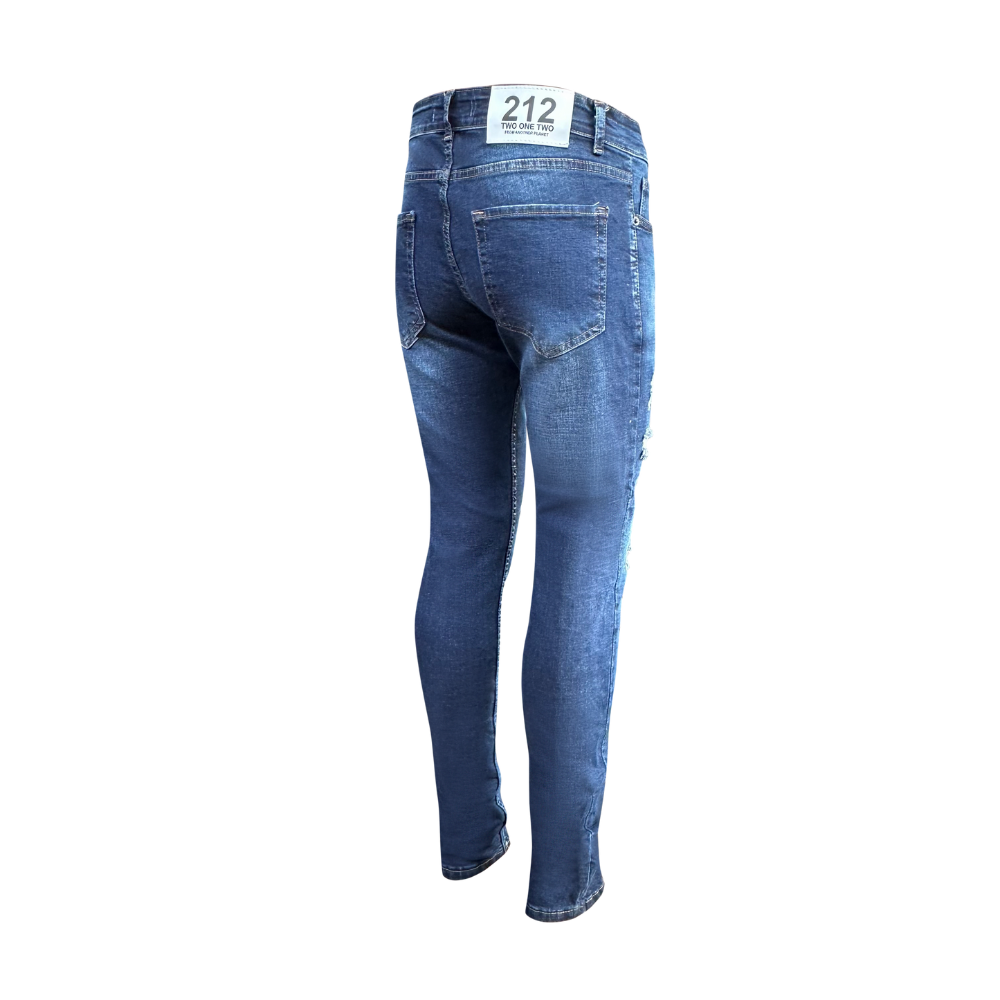 Skinny jeans heren two one 2 blauw 1037 - Streetfashion 86
