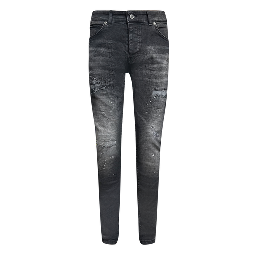 Slimfit jeans heren two one 2 zwart 1047 - Streetfashion 86