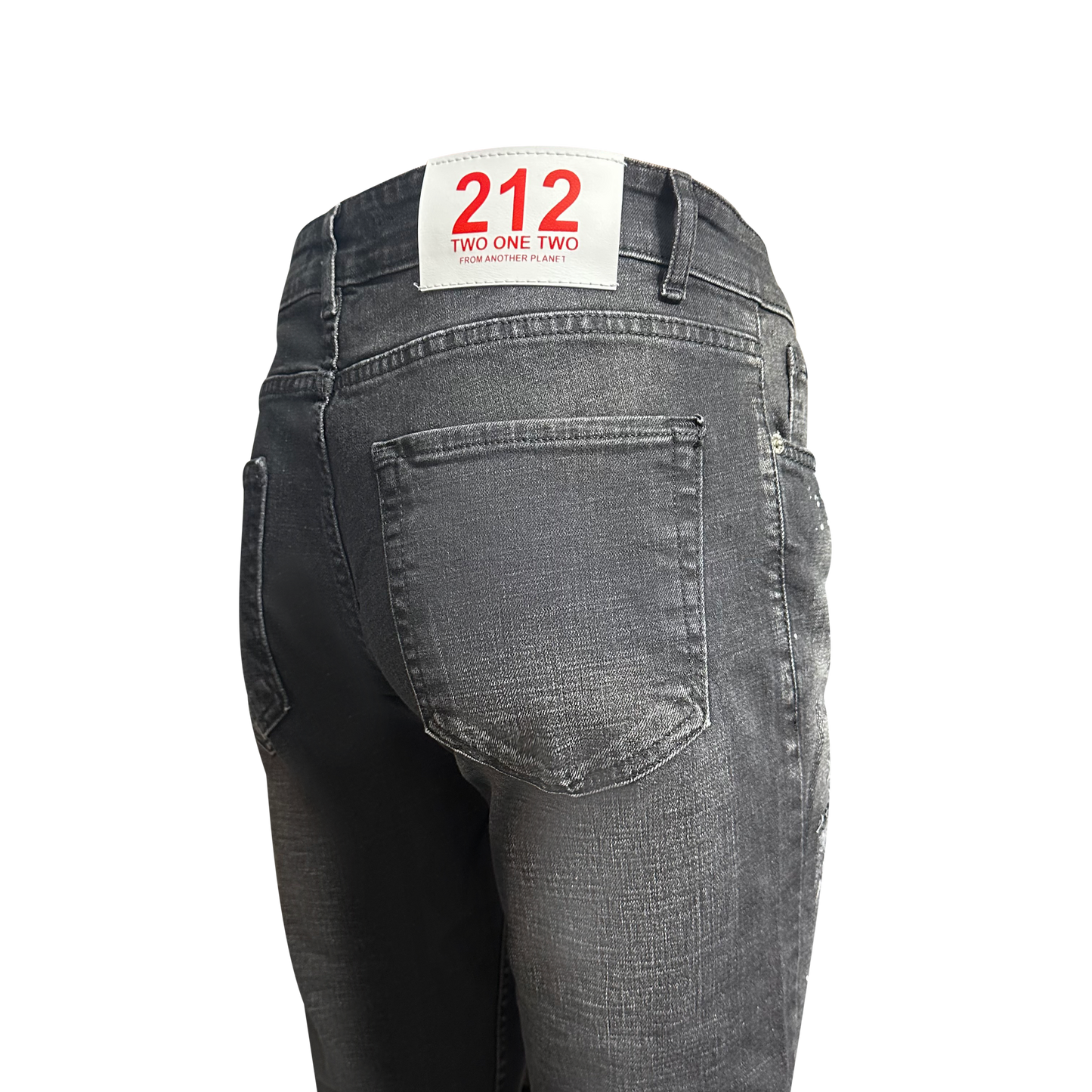 Slimfit jeans heren two one 2 zwart 1047 - Streetfashion 86