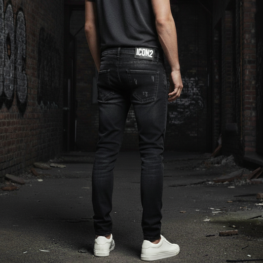 Icon2 zwart slimfit jeans 929 - Streetfashion 86