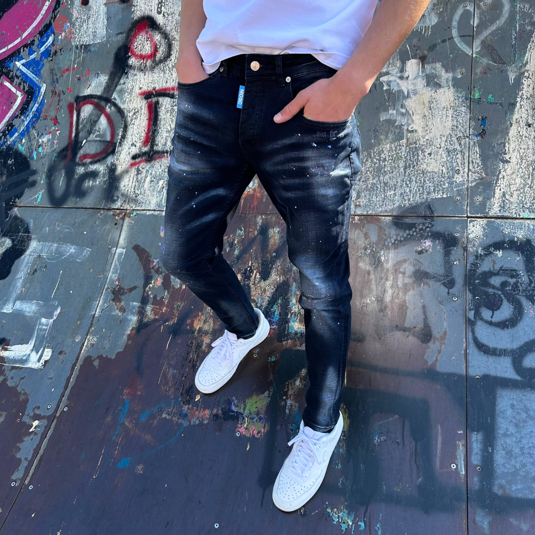 Slimfit jeans heren Mosc blauw - Streetfashion 86