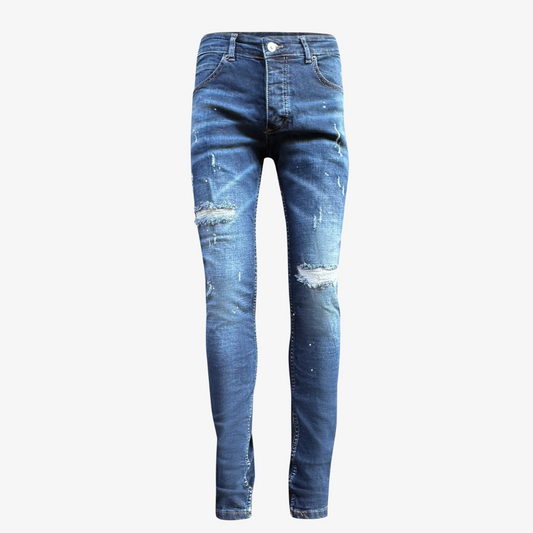 Slimfit jeans heren blauw - Streetfashion 86