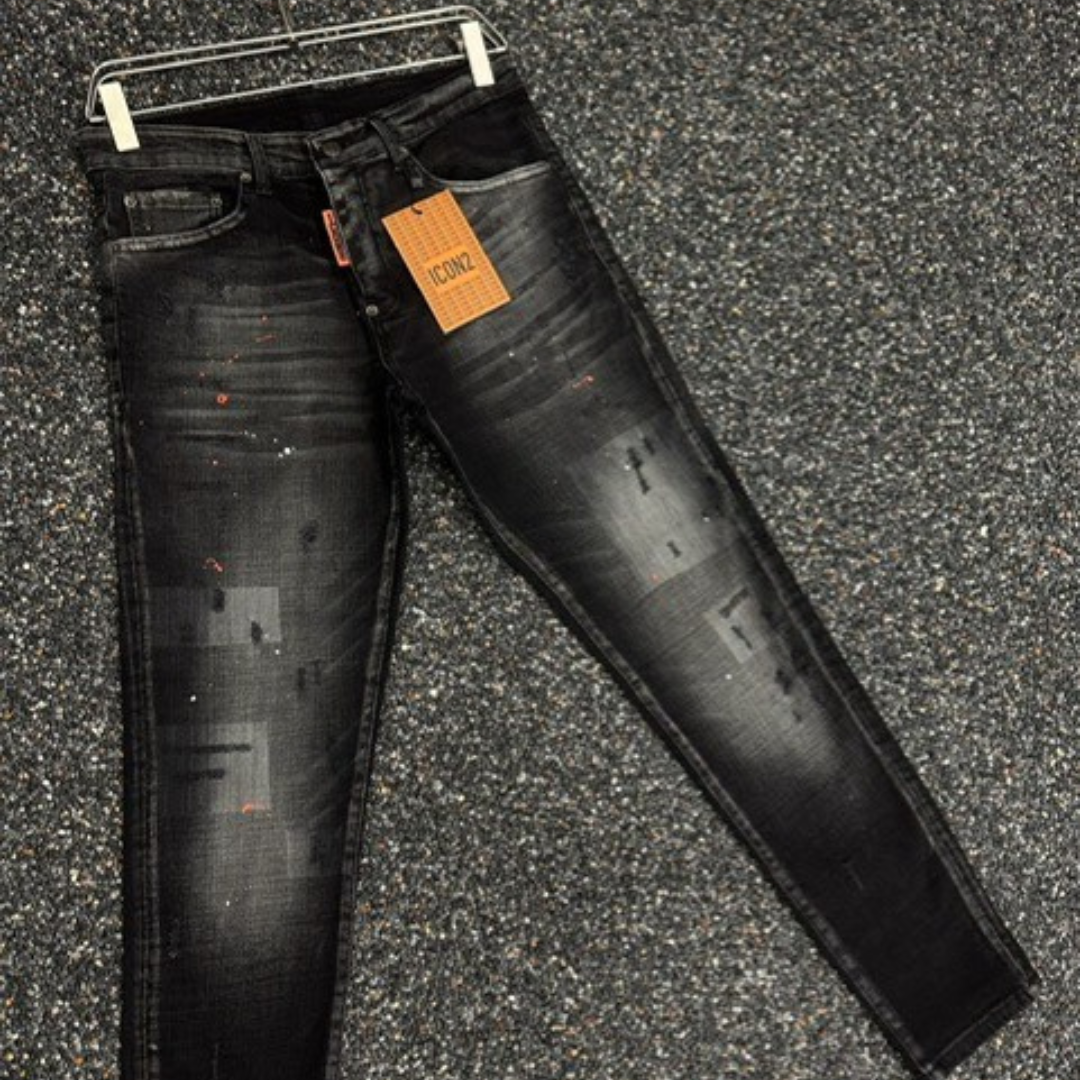 Icon2 zwart slimfit jeans 388/2 - Streetfashion 86