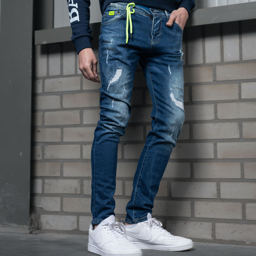 Skinny jeans heren Ballin blauw - Streetfashion 86