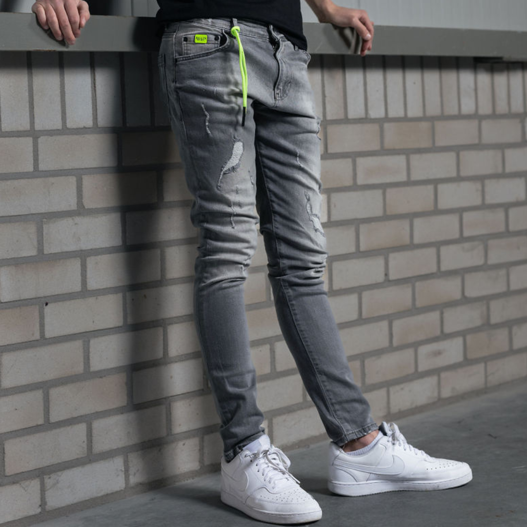 Skinny jeans heren Ballin grijs - Streetfashion 86