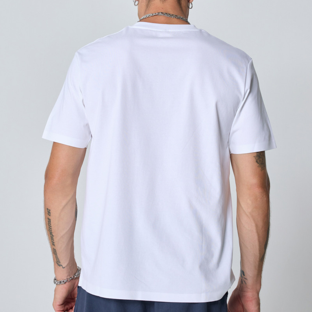Basic T-shirt heren wit - Streetfashion 86