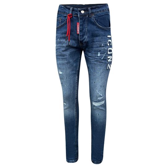 Icon2 blauwe skinny heren jeans 9932 - Streetfashion 86