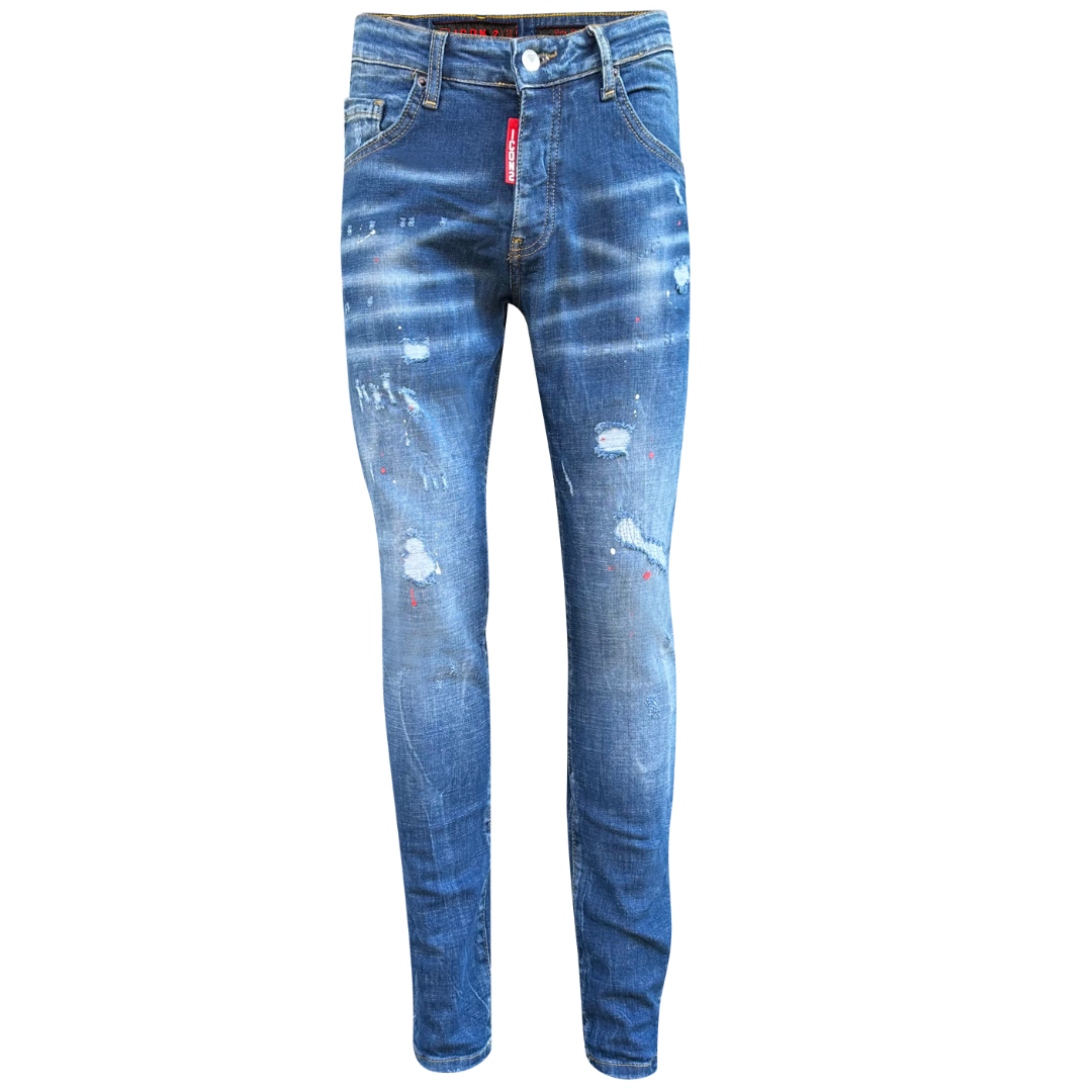 Icon2 blauwe skinny jeans heren 866 - Streetfashion 86