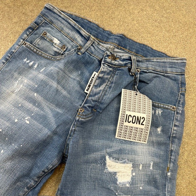 Icon2 blauw slimfit jeans 392 - Streetfashion 86