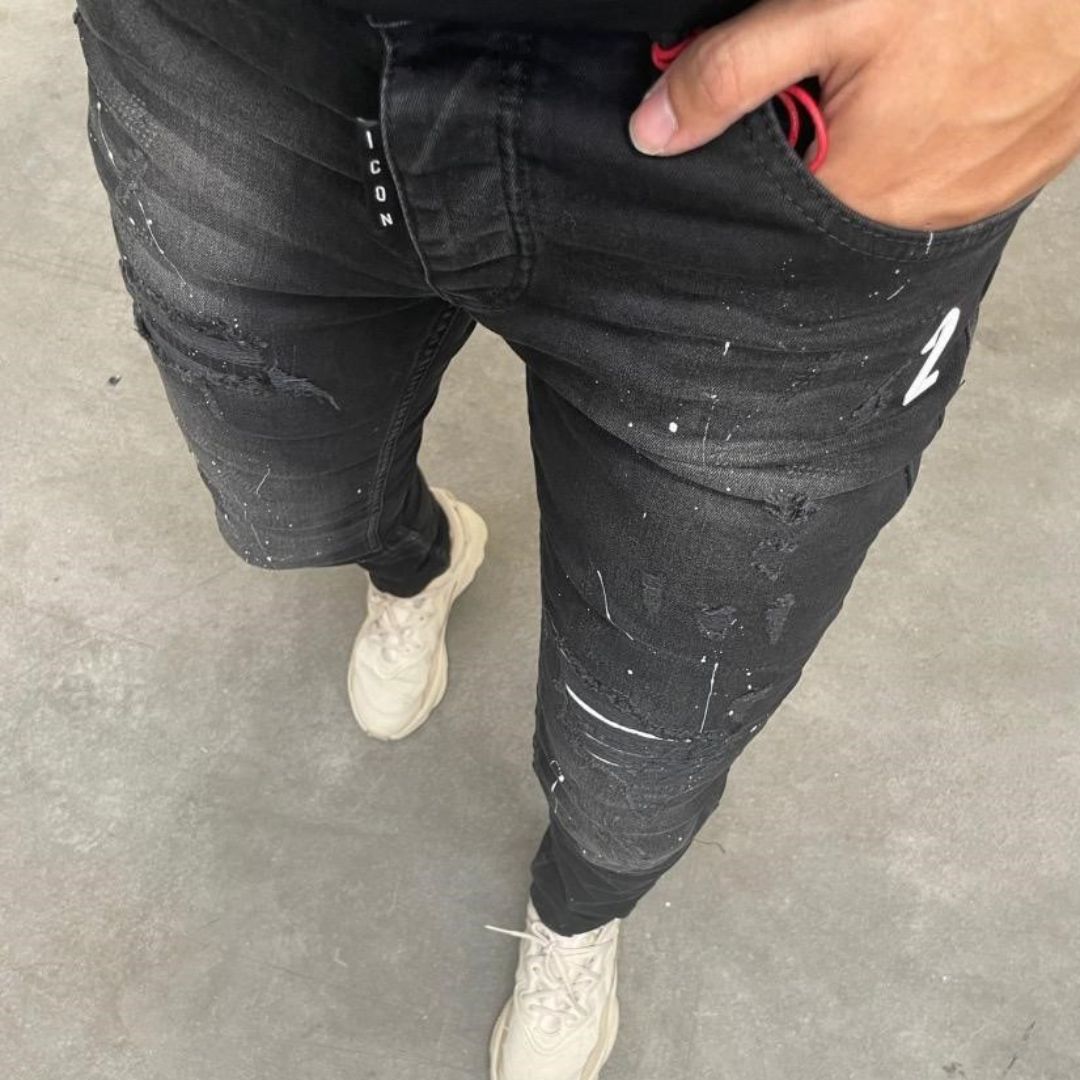 Skinny jeans heren icon2 zwart 41-1 - Streetfashion 86