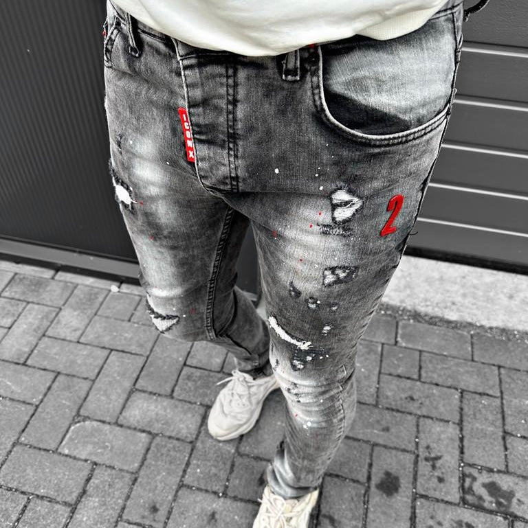 Skinny jeans heren icon2 grijs 4146-1