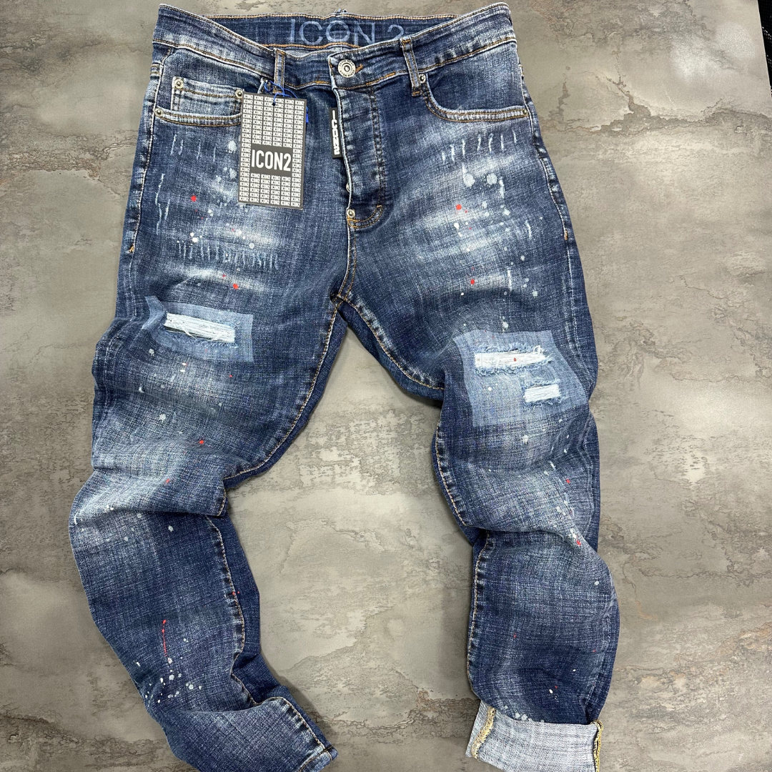 Icon2 blauw slimfit jeans 112 - Streetfashion 86