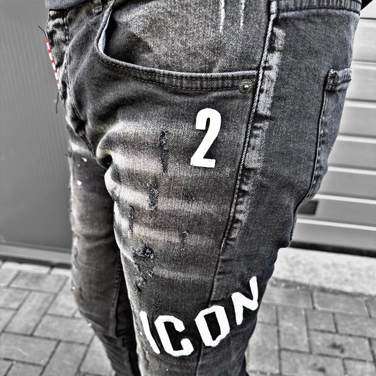 Skinny jeans heren Icon2 zwart 4129