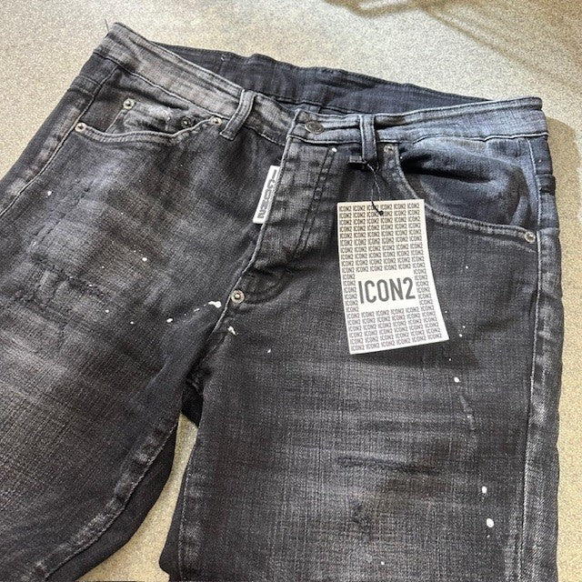 Icon2 zwart slimfit jeans 388 - Streetfashion 86