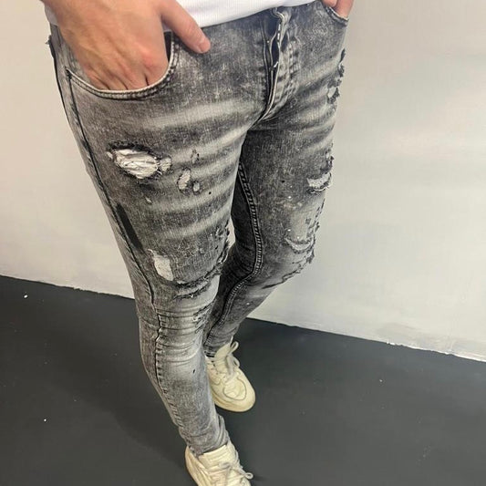 Skinny jeans heren icon2 grijs 4145-1 - Streetfashion 86