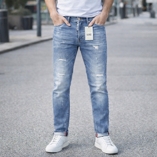 Icon2 blauw slimfit jeans 392 - Streetfashion 86