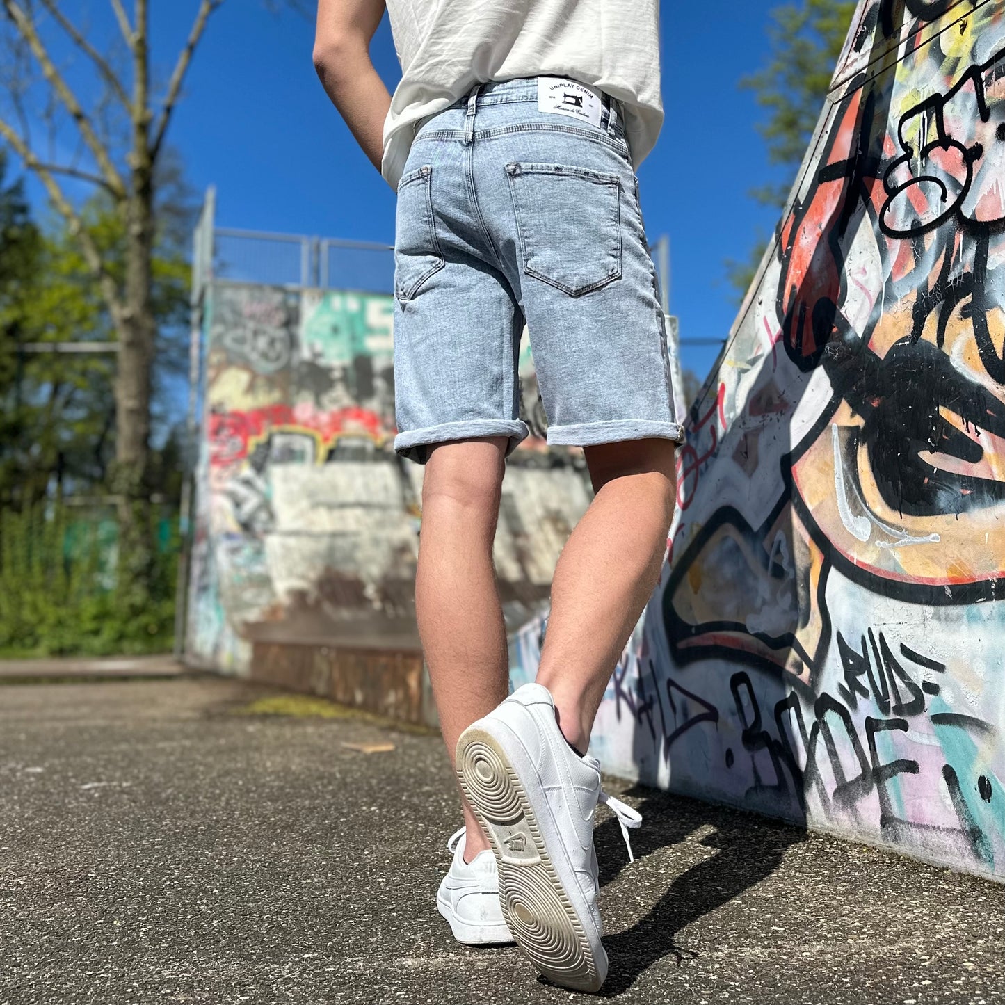 Korte broek heren Uniplay blauw - Streetfashion 86