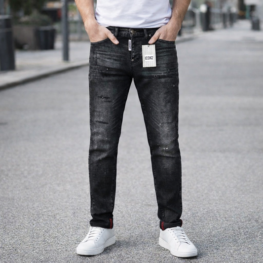 Icon2 zwart slimfit jeans 388 - Streetfashion 86