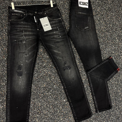Icon2 zwart slimfit jeans 529/5 - Streetfashion 86