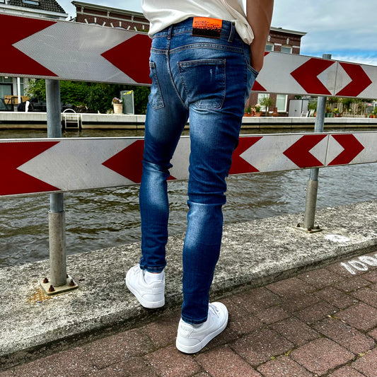 Skinny jeans heren icon2 blauw 4199 - Streetfashion 86