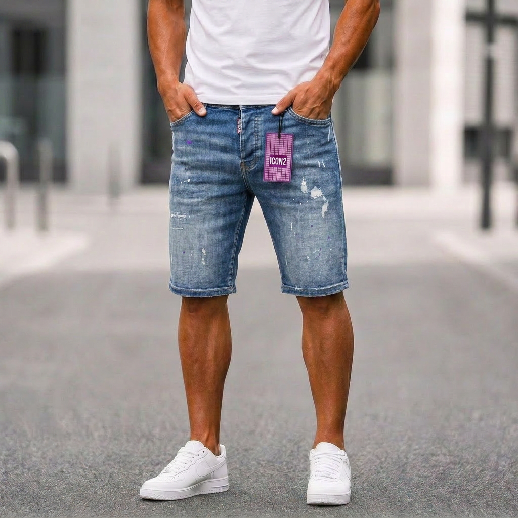 Icon2 blauw slimfit short jeans 697/5 - Streetfashion 86