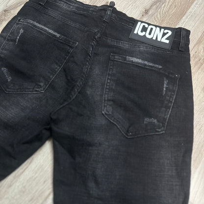 Icon2 zwart slimfit jeans 923/3 - Streetfashion 86