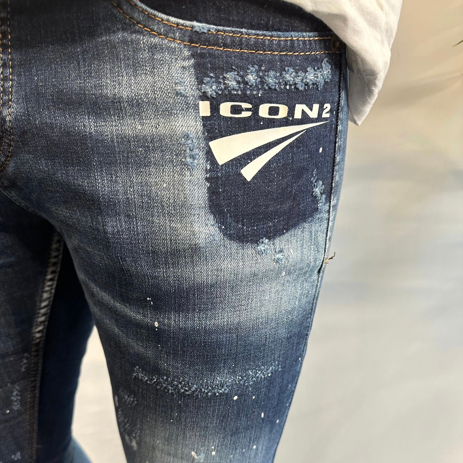 Skinny jeans heren icon2 blauw 4118