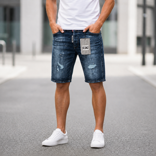 Icon2 blauw slimfit short jeans 489/4 - Streetfashion 86
