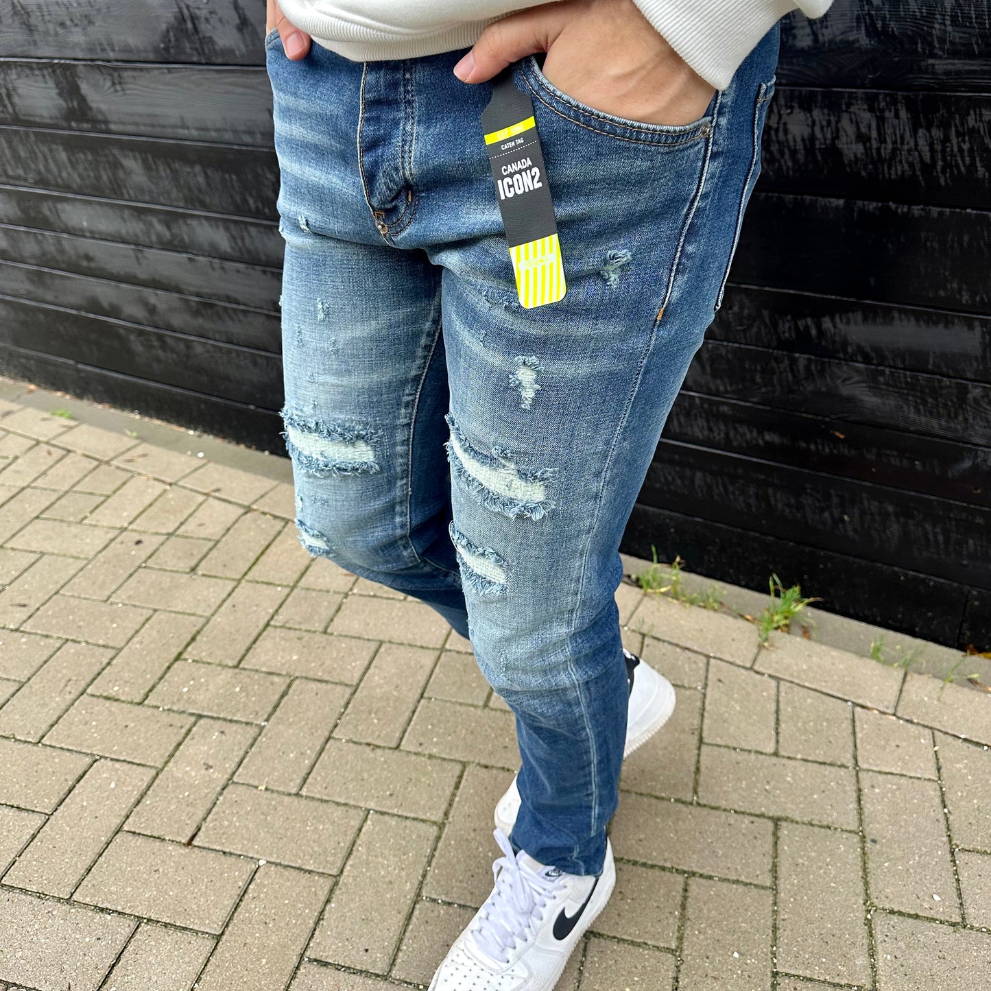 Skinny jeans heren icon2 blauw