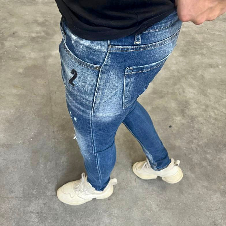 Skinny jeans heren icon2 licht blauw 4163 - Streetfashion 86