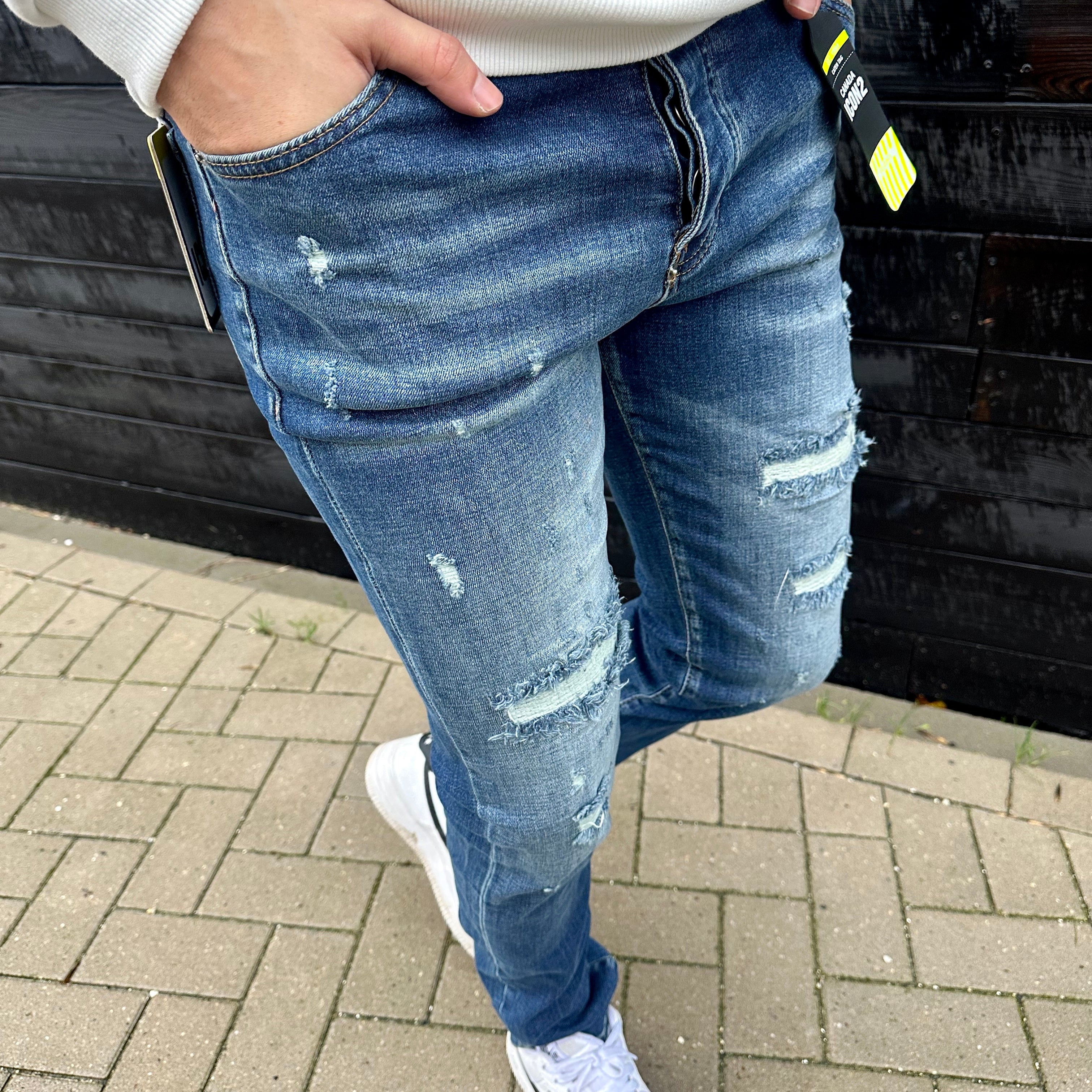 Skinny jeans heren icon2 blauw 00025