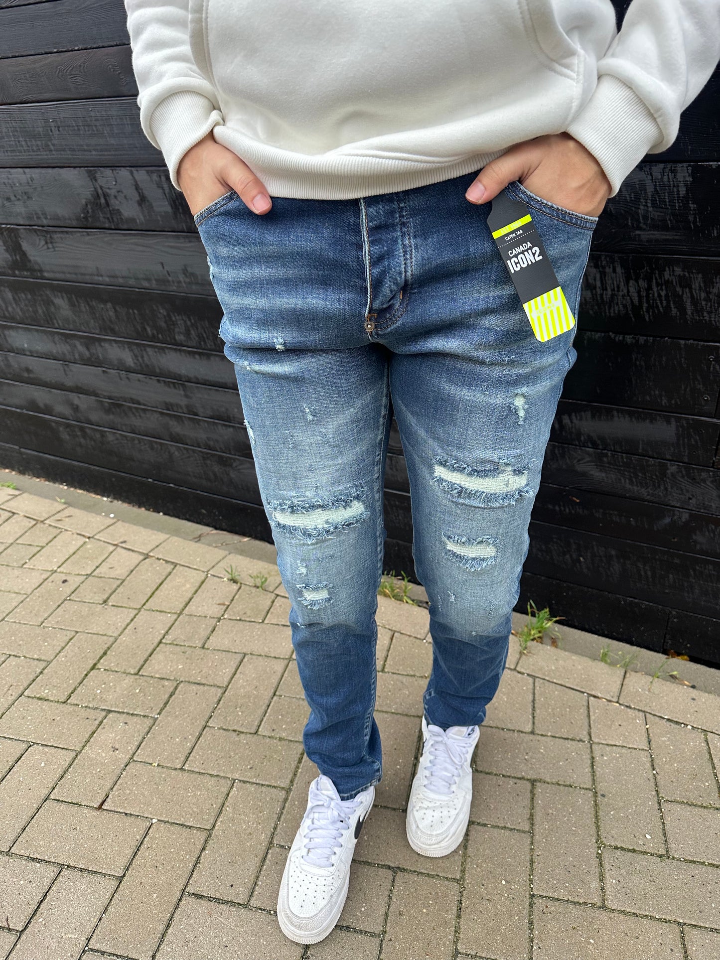 Skinny jeans heren icon2 blauw 00025 - Streetfashion 86