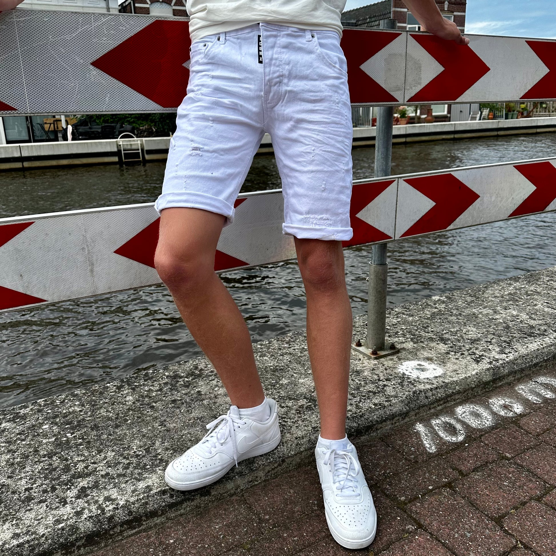 Korte broek heren Icon2 wit - Streetfashion 86