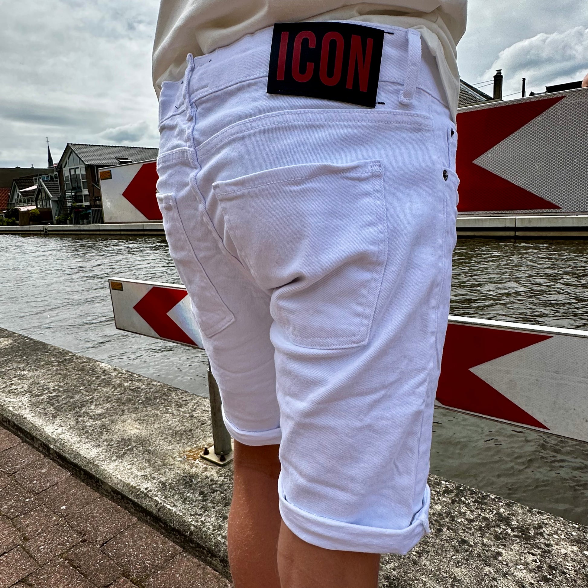 Korte broek heren Icon2 wit - Streetfashion 86