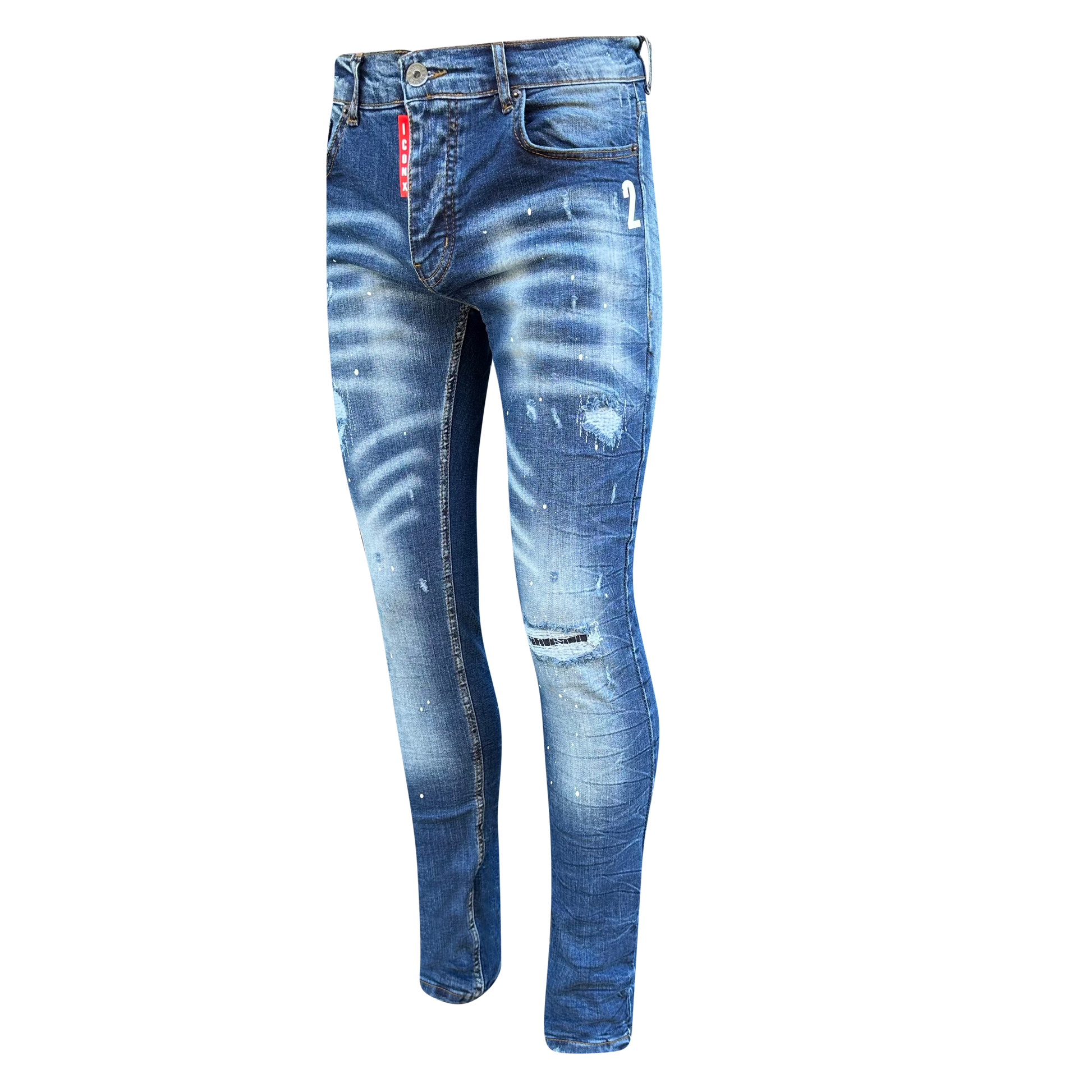 Icon2 skinny jeans heren blauw 4193 - Streetfashion 86