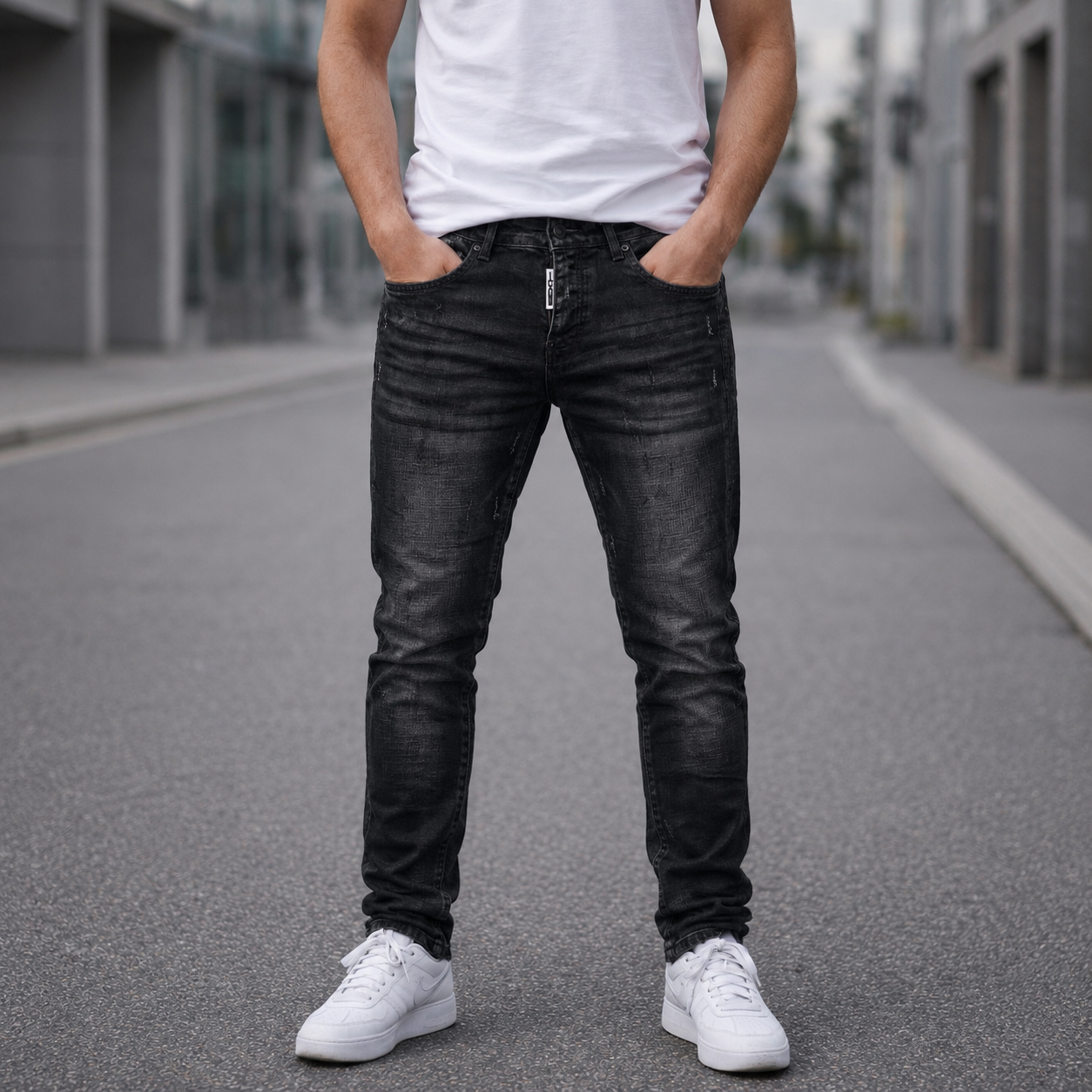 Icon2 zwart slimfit jeans 924/1 - Streetfashion 86