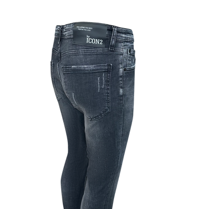 Icon2 zwart slimfit jeans heren 896 - Streetfashion 86