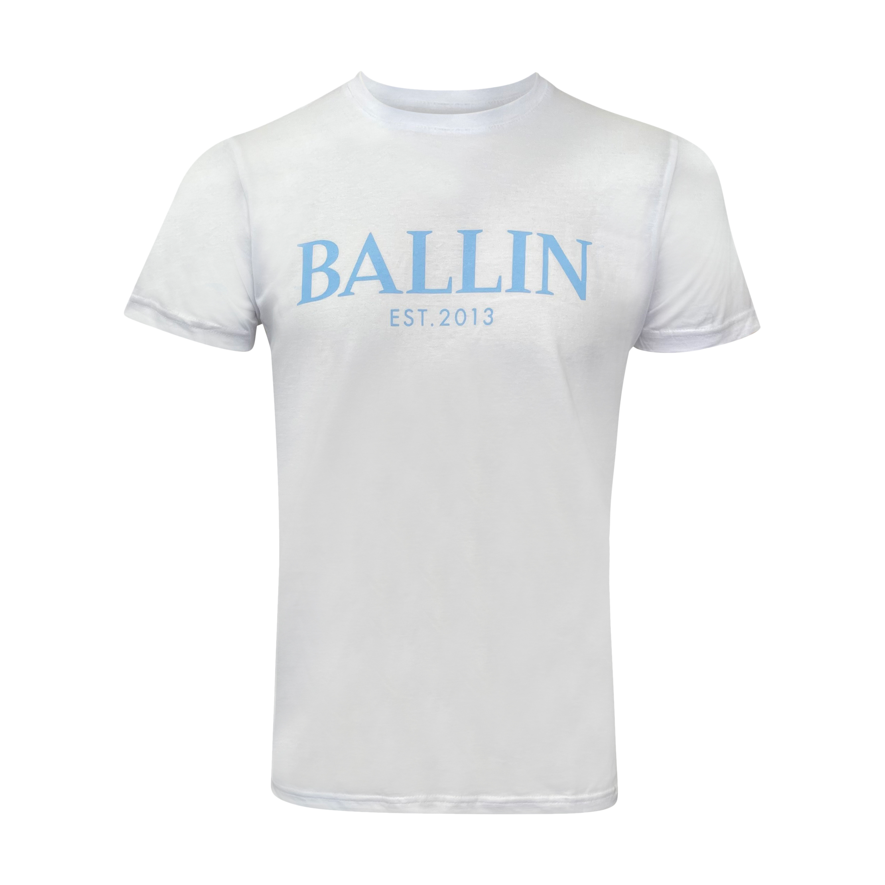 T-shirt heren Ballin -shirt wit/blauw - Streetfashion 86