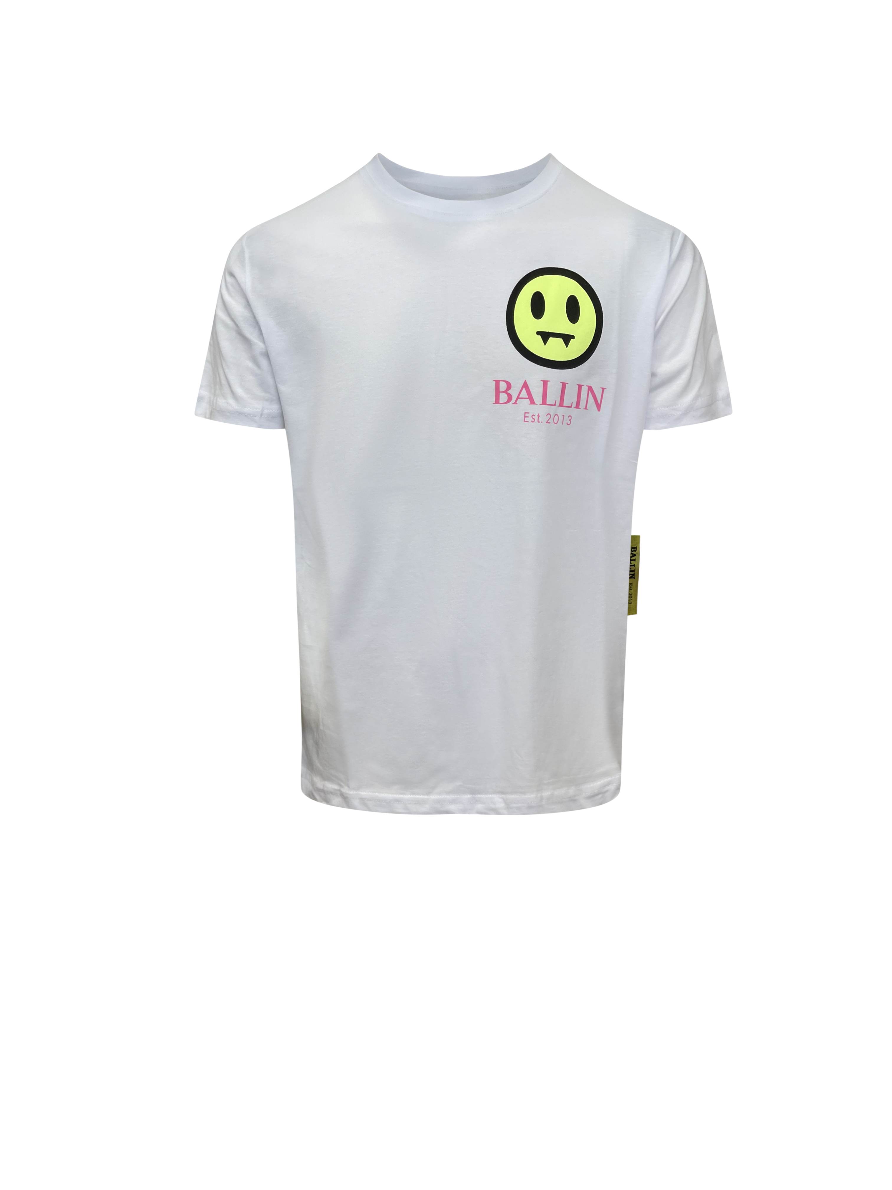 T-shirt heren Ballin -smile wit - Streetfashion 86