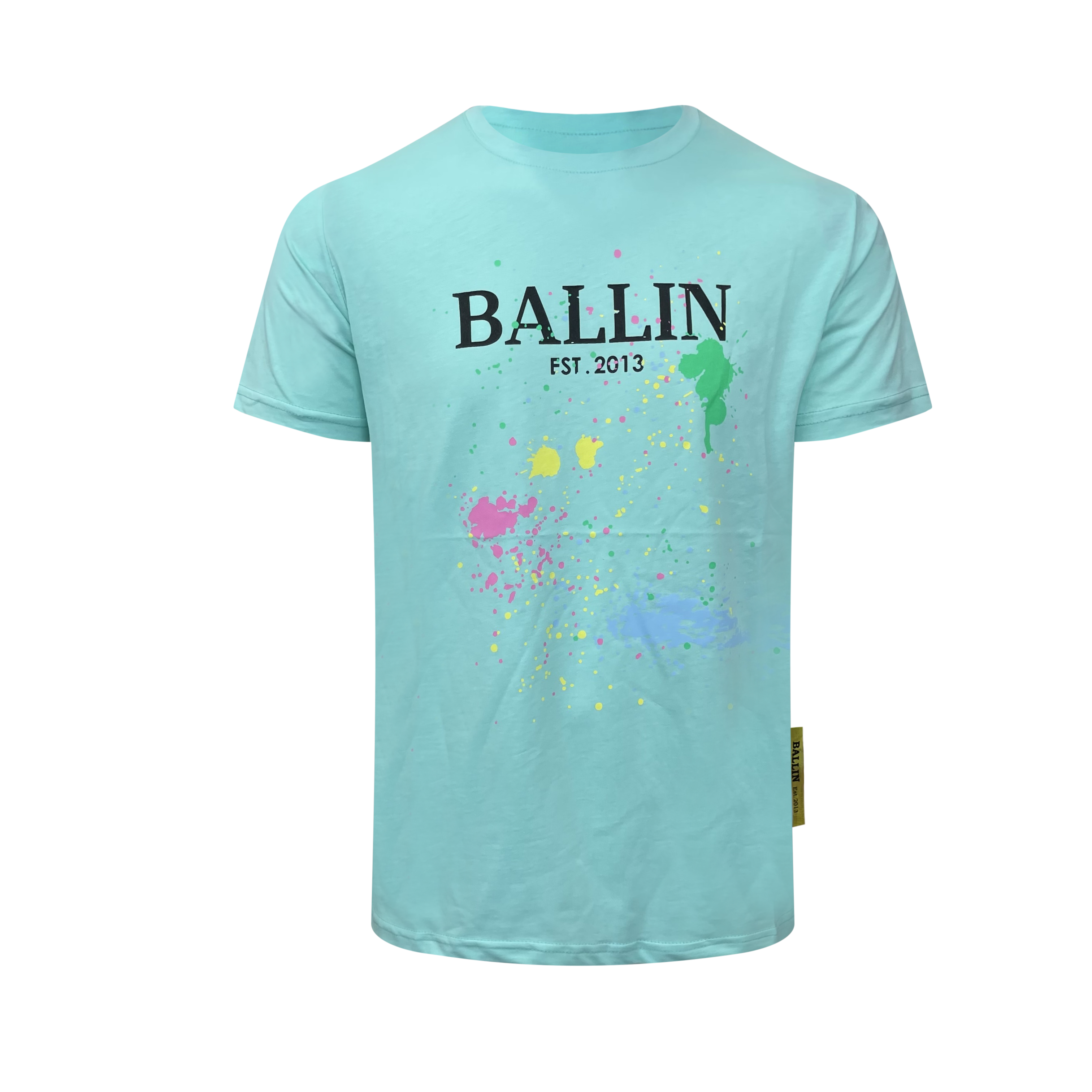 T-shirt heren Ballin -spetter mint - Streetfashion 86