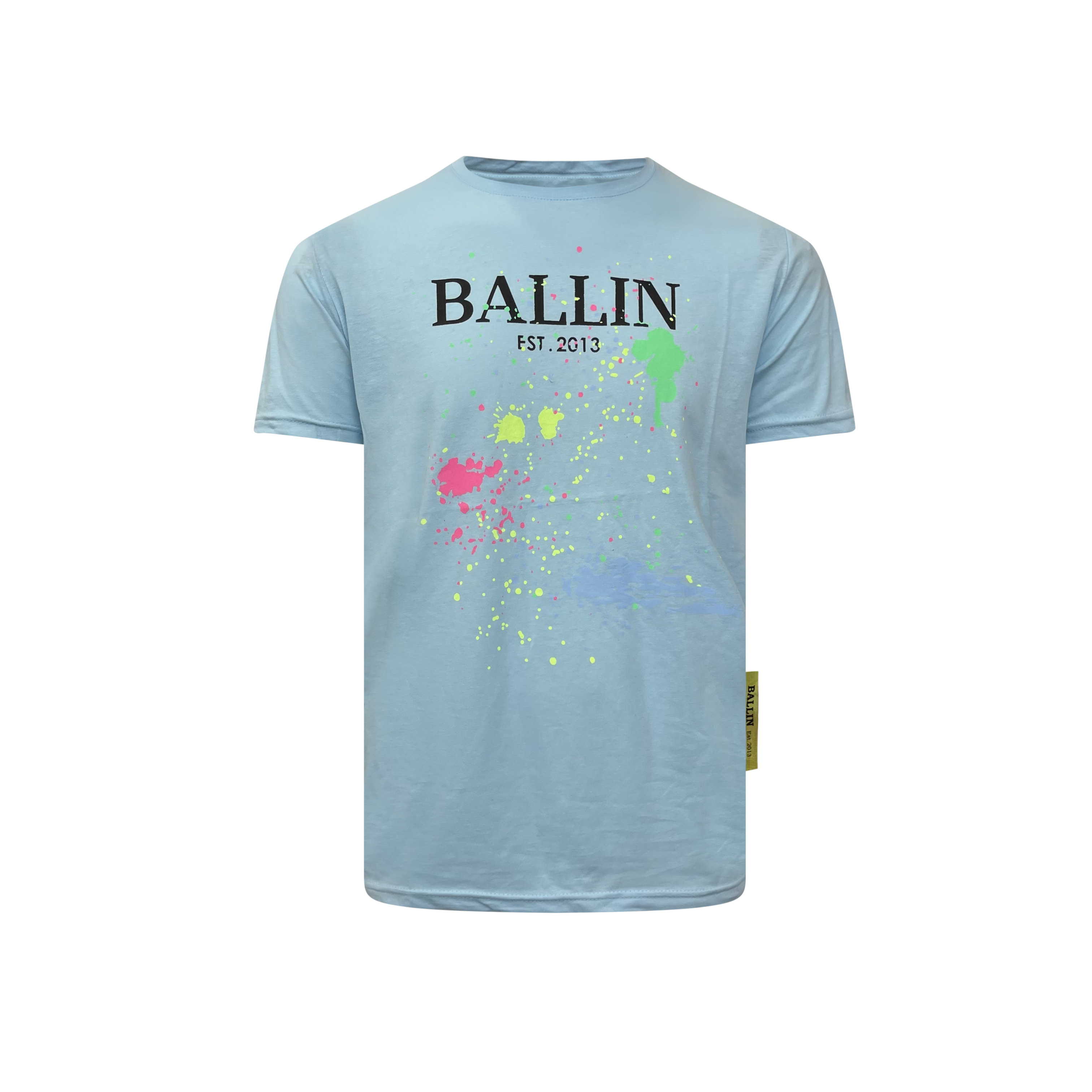 T-shirt heren Ballin -spetter blauw - Streetfashion 86