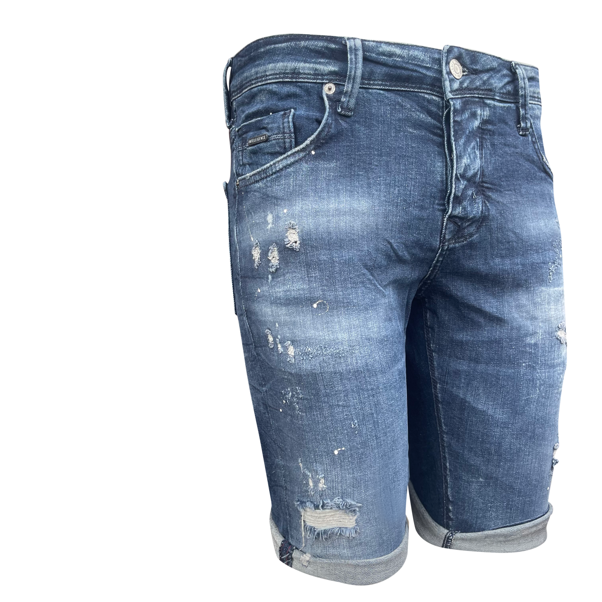 Korte broek heren Intelligence blauw - Streetfashion 86