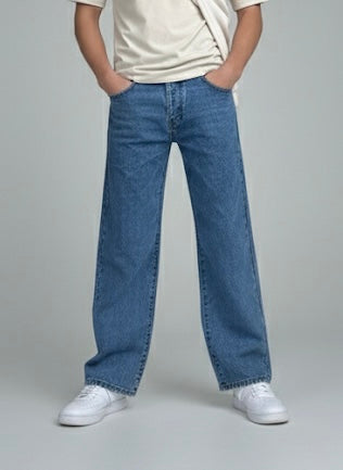 Straight leg jeans - Frilivin - blauw - Streetfashion 86