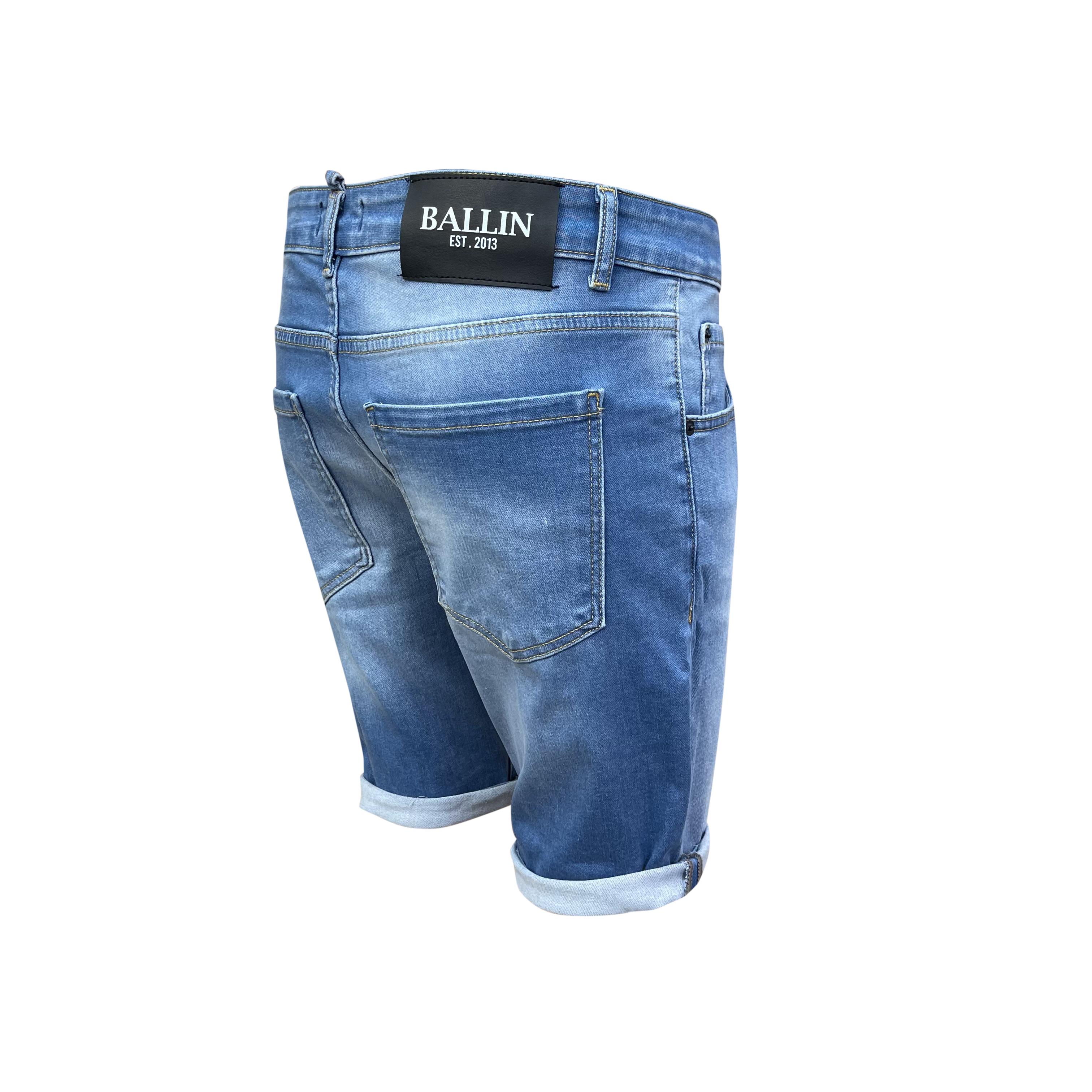 Korte broek heren Ballin jog jeans blauw - Streetfashion 86