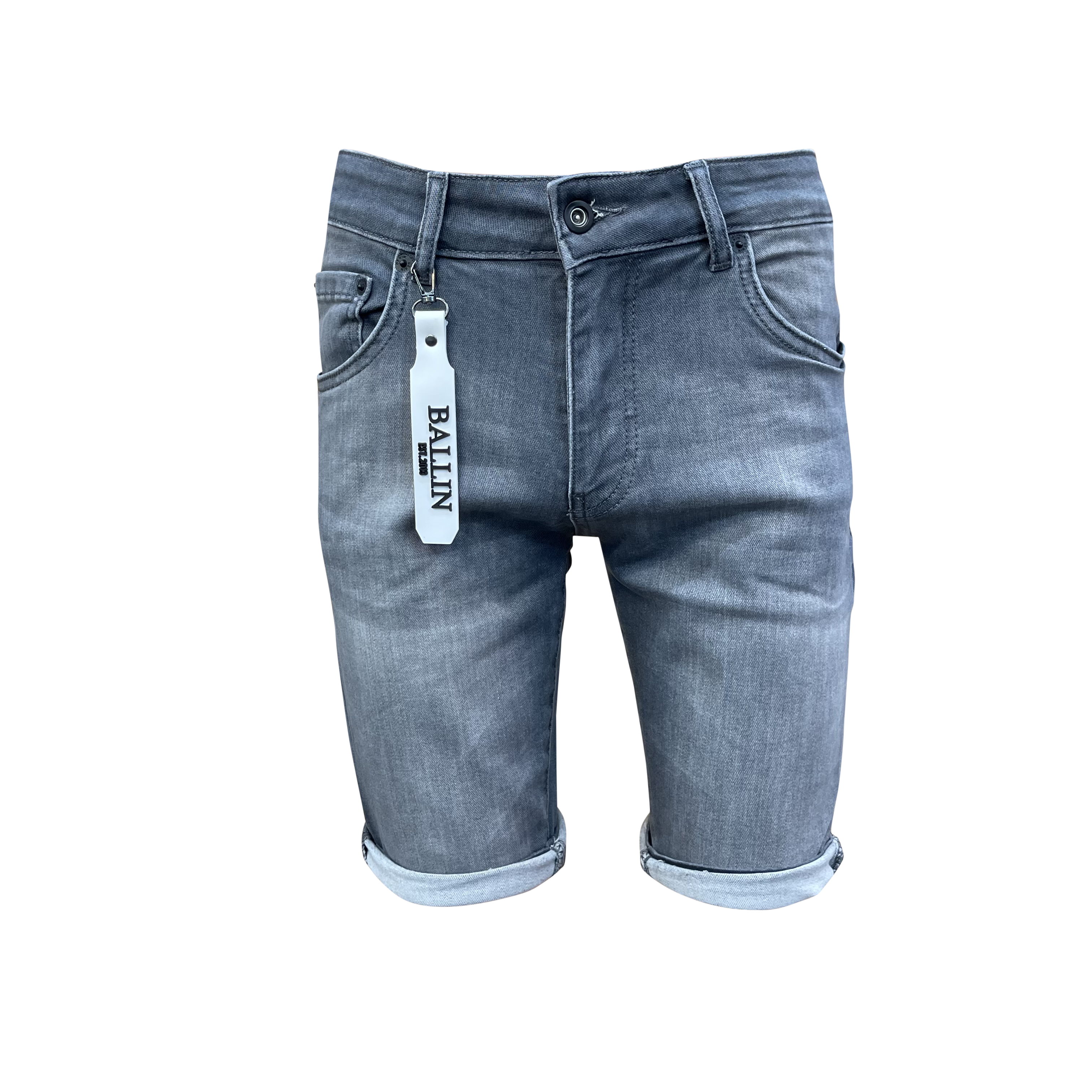 Korte broek heren Ballin jog jeans grijs - Streetfashion 86