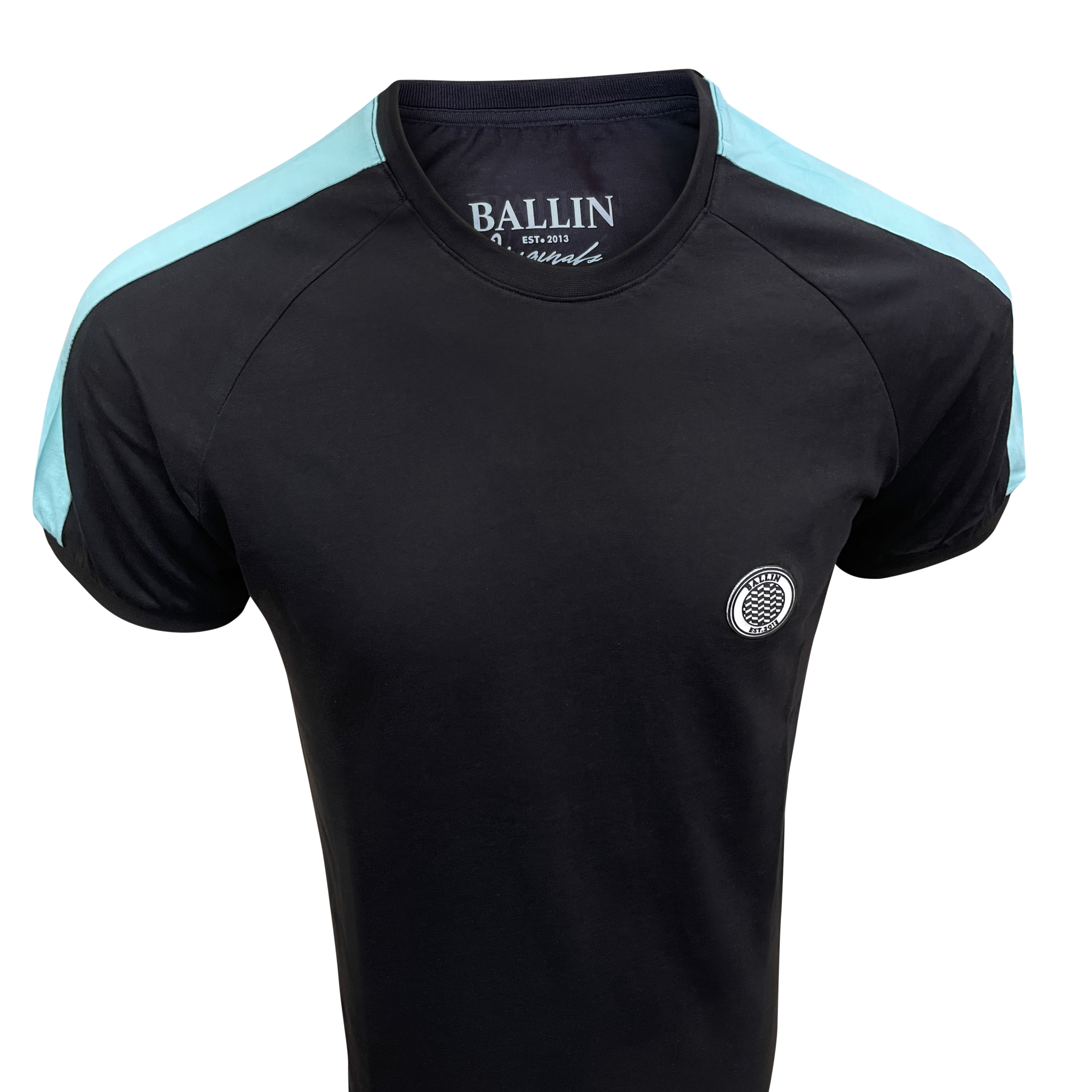 T-shirt heren Ballin - black/mint - Streetfashion 86