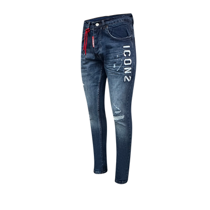 Icon2 skinny jeans blauw foto 3